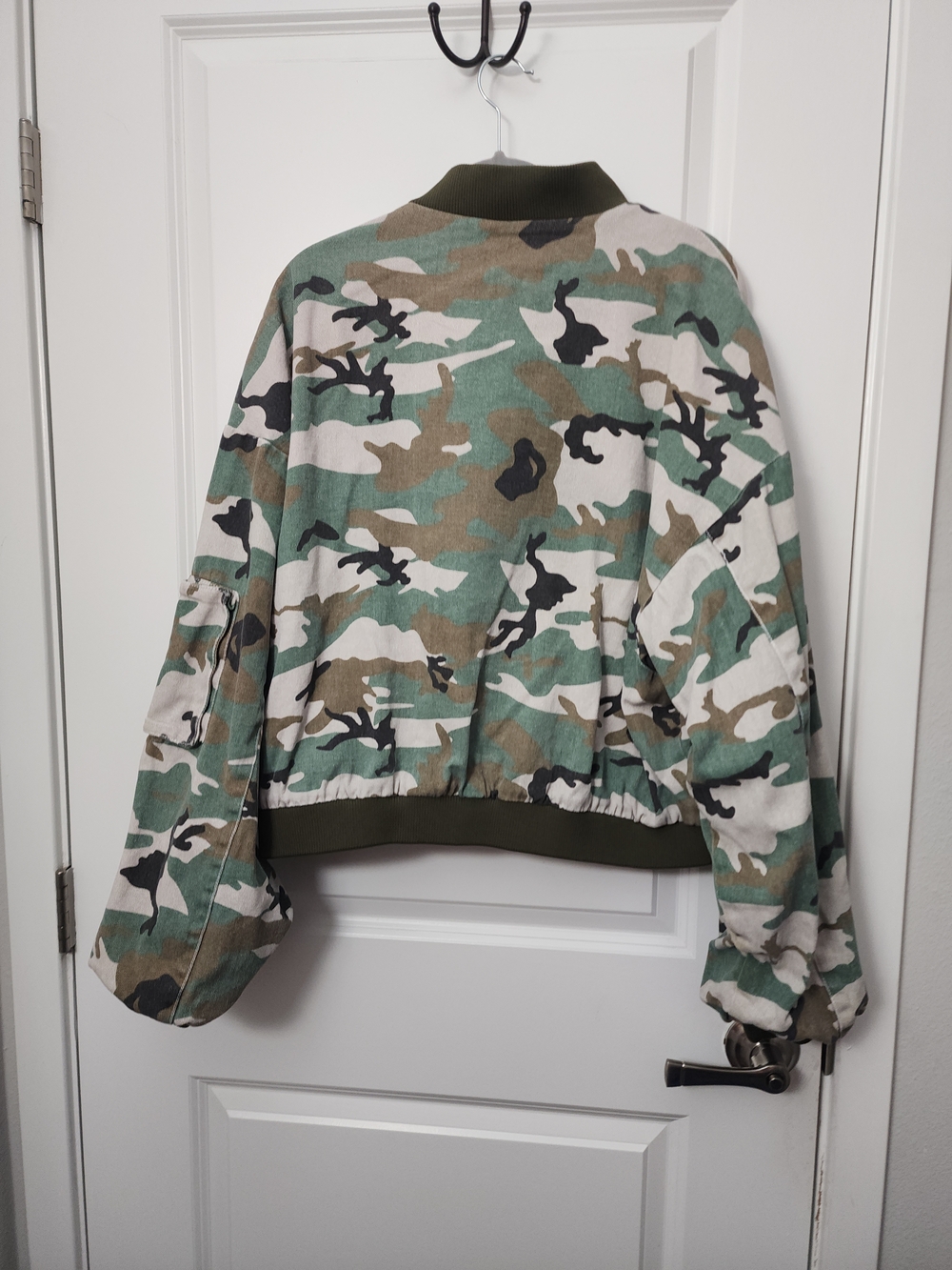 Fashion Nova Camo Denim  Bomber Jacket "My Man" - Picture 6 of 6